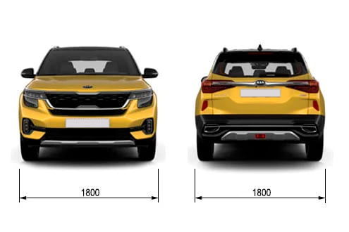 Габариты Kia Новые авто в наличии | Вид спереди и сзади