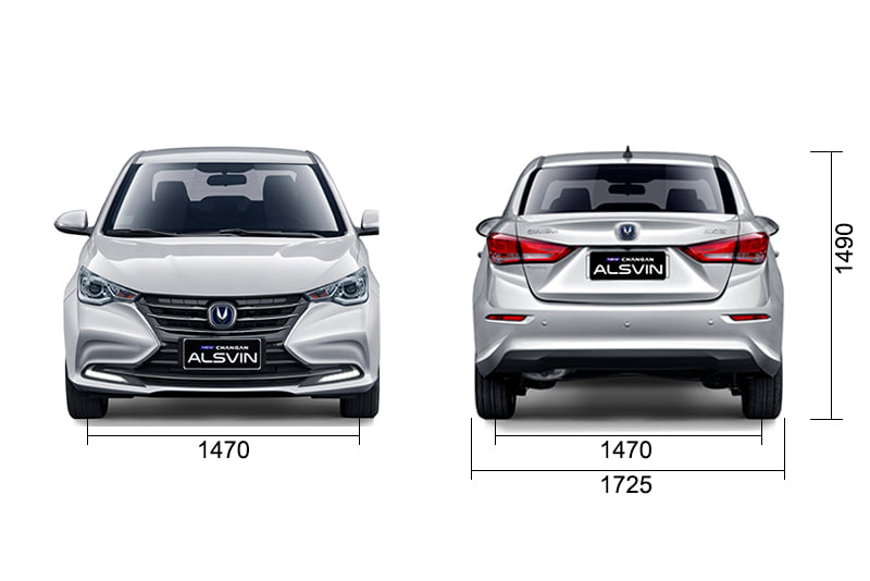 Габариты CHANGAN Новые авто в наличии | Вид спереди и сзади