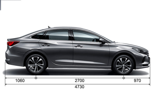Габариты CHANGAN Новые авто в наличии | Вид сбоку