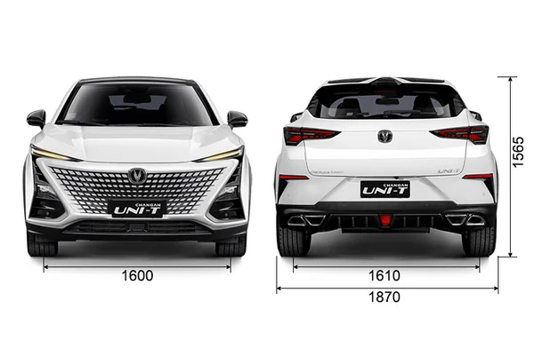 Габариты CHANGAN Новые авто в наличии | Вид спереди и сзади