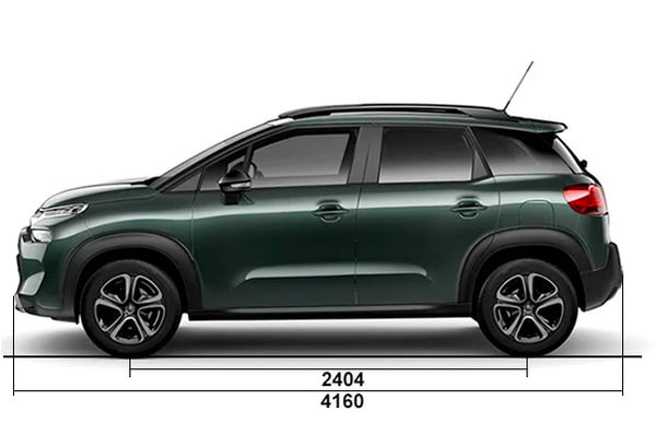 Габариты CITROEN C3 Aircross | Вид сбоку