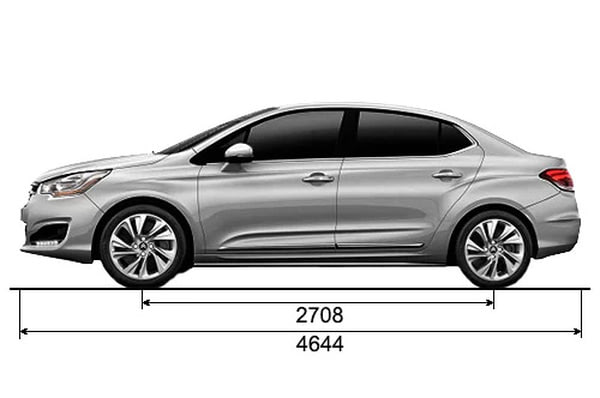 Габариты CITROEN C4 | Вид сбоку