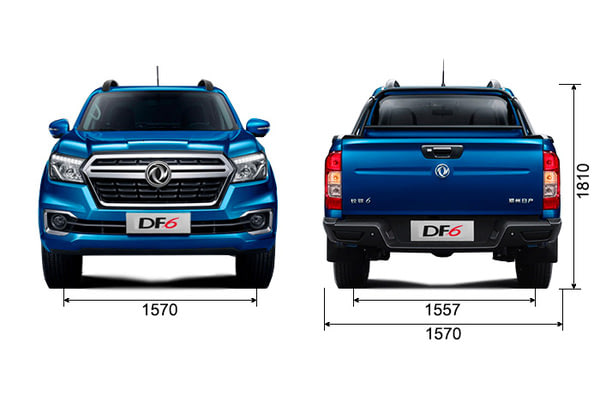 Габариты DONGFENG DF6 | Вид спереди и сзади