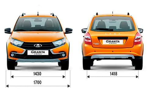 Габариты LADA Новые авто в наличии | Вид спереди и сзади