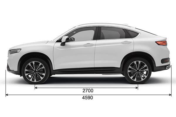 Габариты GEELY KNEWSTAR 001 | Вид сбоку