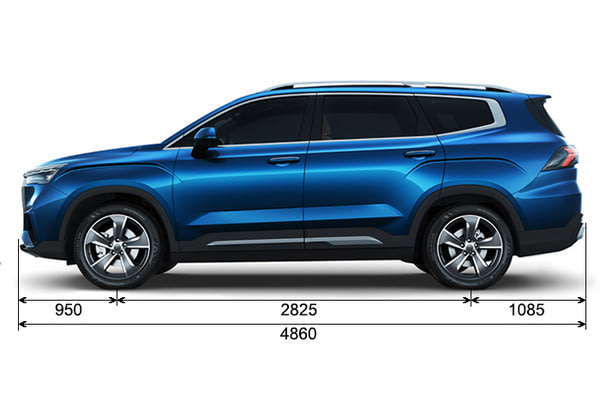 Габариты GEELY Новые авто в наличии | Вид сбоку