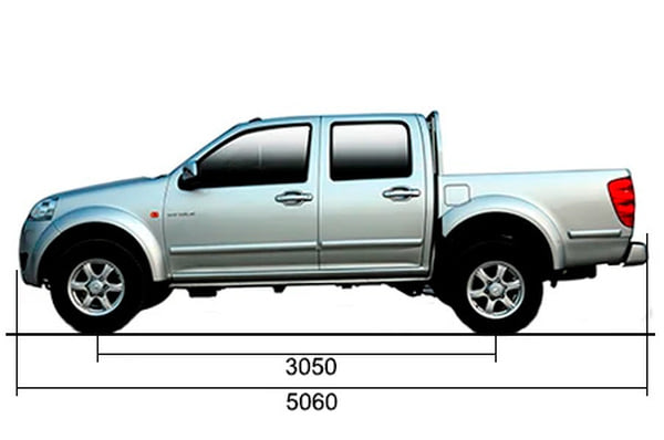 Габариты Great Wall Wingle 5 | Вид сбоку