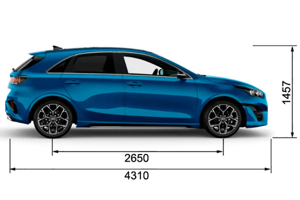 Габариты Kia Ceed | Вид сбоку