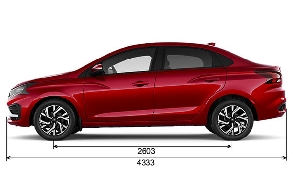 Габариты LADA Новые авто в наличии | Вид сбоку