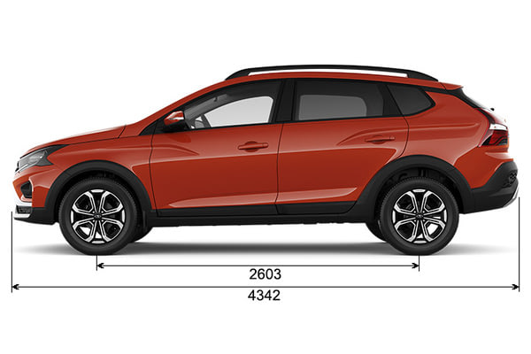 Габариты LADA Новые авто в наличии | Вид сбоку