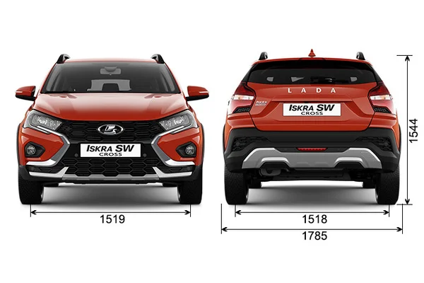 Габариты LADA Новые авто в наличии | Вид спереди и сзади