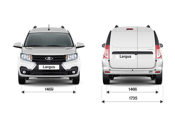 Габариты LADA Новые авто в наличии | Вид спереди и сзади