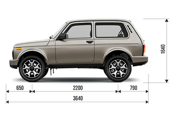 Габариты LADA Новые авто в наличии | Вид сбоку