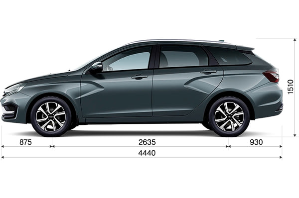 Габариты LADA Новые авто в наличии | Вид сбоку