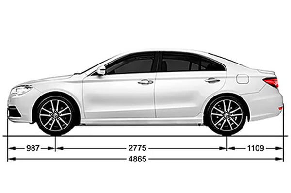 Габариты LIFAN Murman | Вид сбоку