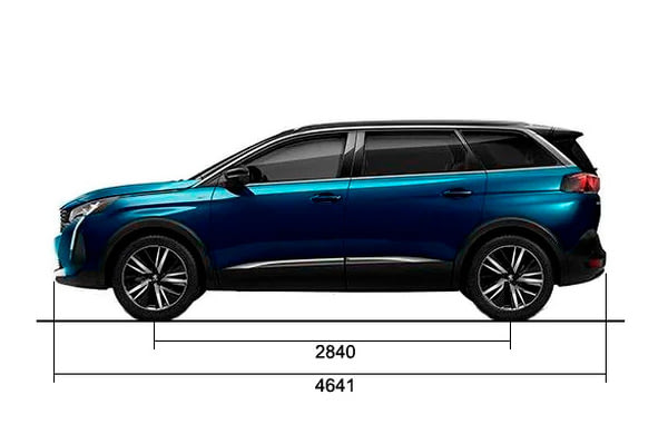 Габариты PEUGEOT 5008 | Вид сбоку