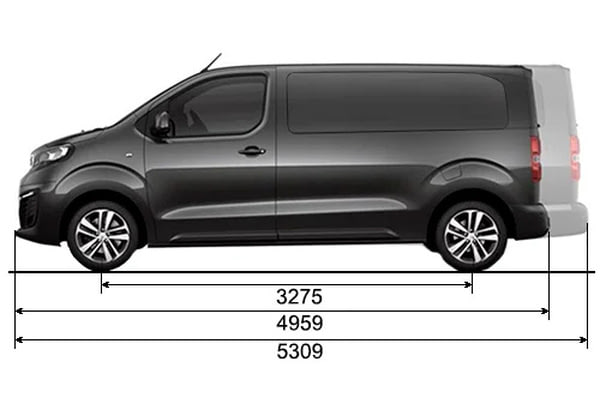 Габариты PEUGEOT Expert | Вид сбоку