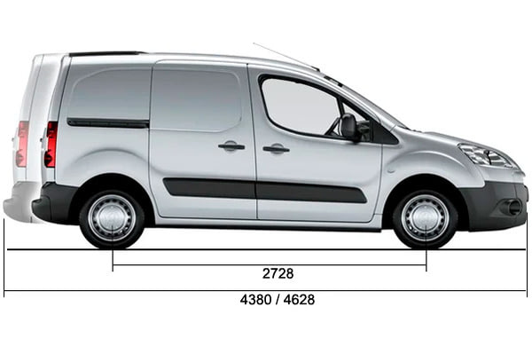 Габариты PEUGEOT Partner | Вид сбоку