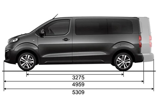 Габариты PEUGEOT Traveller | Вид сбоку