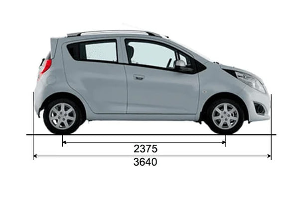 Габариты RAVON R2 | Вид сбоку