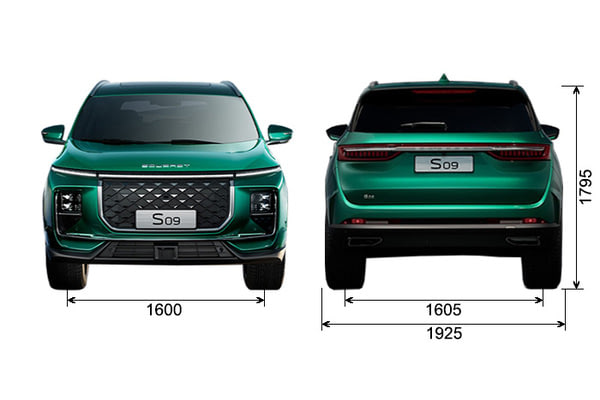 Габариты SOUEAST Новые авто в наличии | Вид спереди и сзади